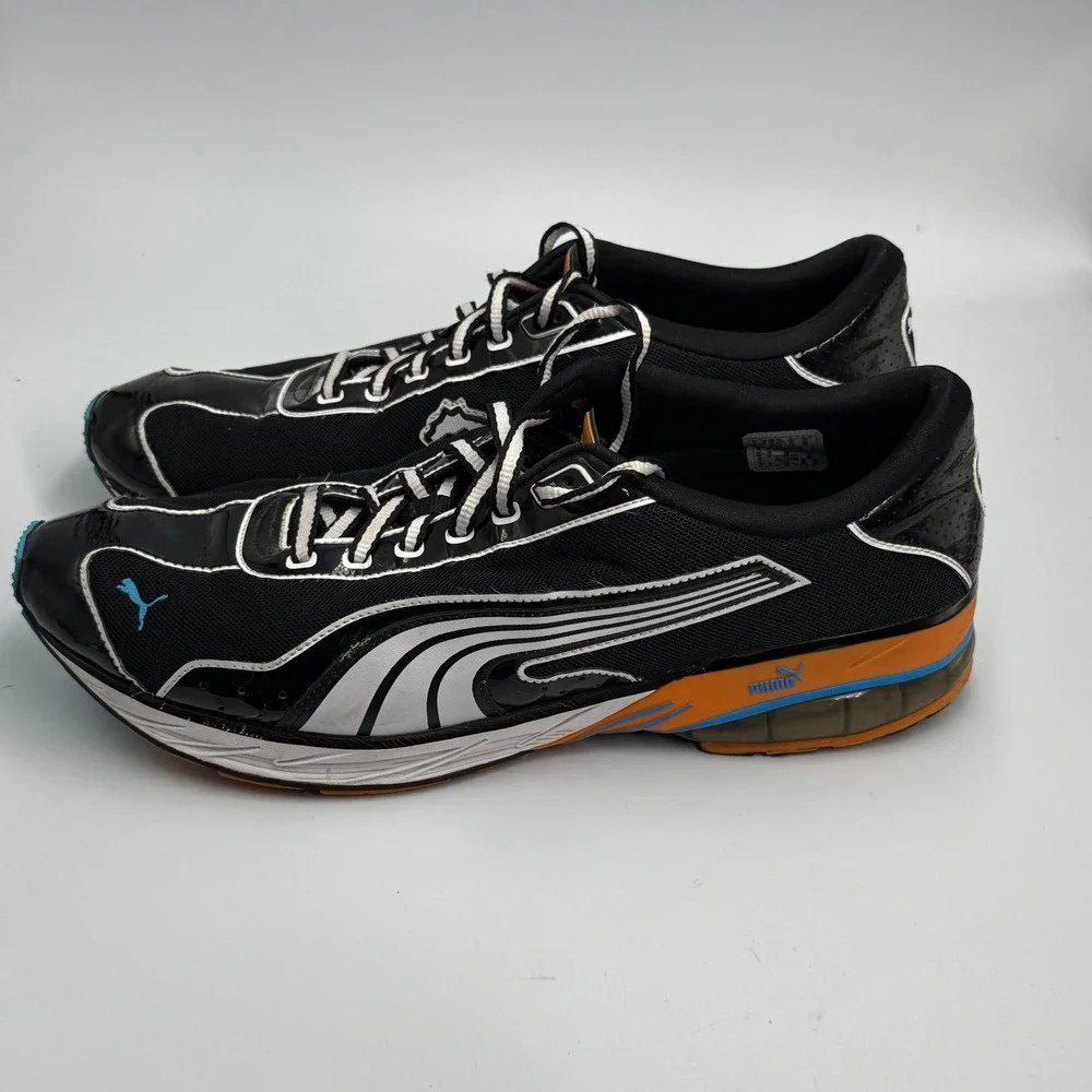 Puma Toori Run M Running Shoes Black Orange Cushioned‎ Mens Size 13 RARE